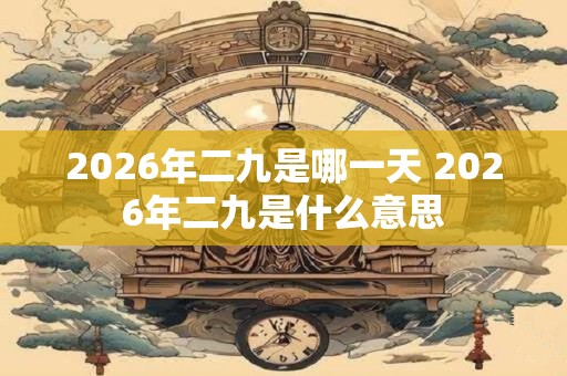 2026年二九是哪一天 2026年二九是什么意思