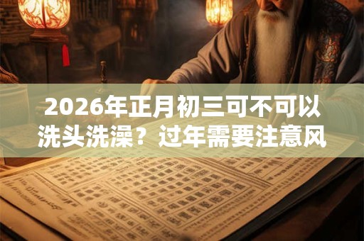 2026年正月初三可不可以洗头洗澡？过年需要注意风水注意事项
