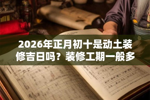 2026年正月初十是动土装修吉日吗？装修工期一般多久？