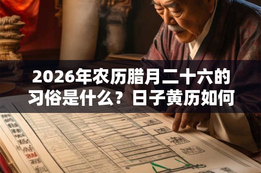 2026年农历腊月二十六的习俗是什么？日子黄历如何？