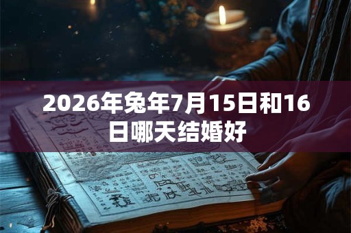 2026年兔年7月15日和16日哪天结婚好