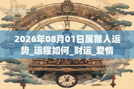 2026年08月01日属猴人运势_运程如何_财运_爱情