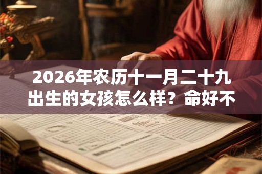 2026年农历十一月二十九出生的女孩怎么样？命好不好？