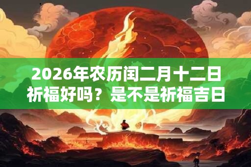2026年农历闰二月十二日祈福好吗？是不是祈福吉日？