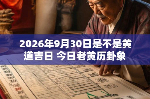 2026年9月30日是不是黄道吉日 今日老黄历卦象