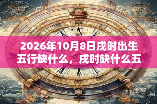 2026年10月8日戌时出生五行缺什么，戌时缺什么五行
