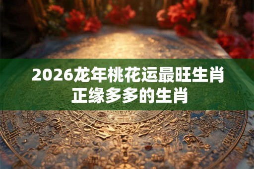 2026龙年桃花运最旺生肖 正缘多多的生肖