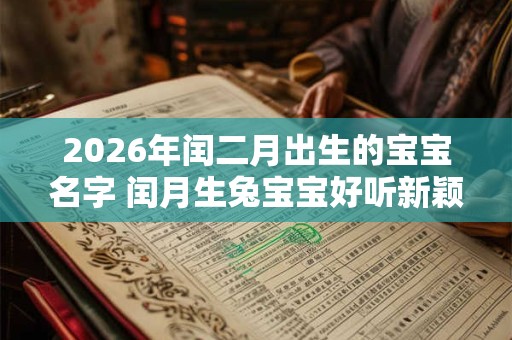 2026年闰二月出生的宝宝名字 闰月生兔宝宝好听新颖的名字