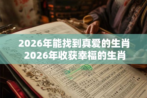 2026年能找到真爱的生肖 2026年收获幸福的生肖
