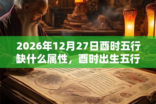 2026年12月27日酉时五行缺什么属性，酉时出生五行缺什么