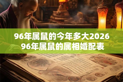 96年属鼠的今年多大2026 96年属鼠的属相婚配表