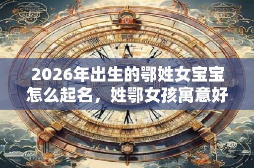 2026年出生的鄂姓女宝宝怎么起名，姓鄂女孩寓意好的名字