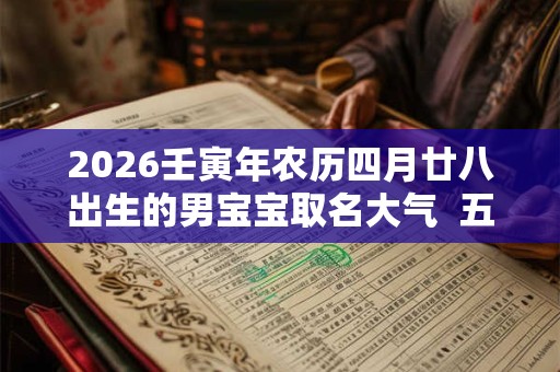 2026壬寅年农历四月廿八出生的男宝宝取名大气  五行缺啥