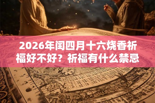 2026年闰四月十六烧香祈福好不好？祈福有什么禁忌？
