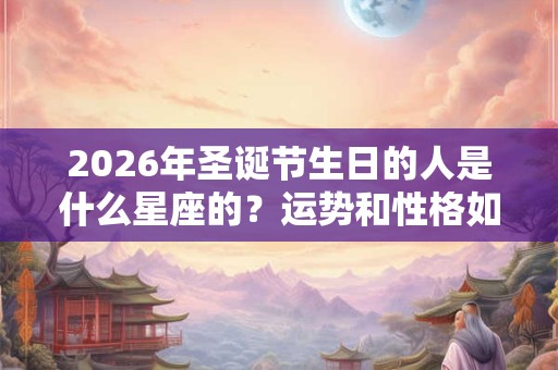 2026年圣诞节生日的人是什么星座的？运势和性格如何？
