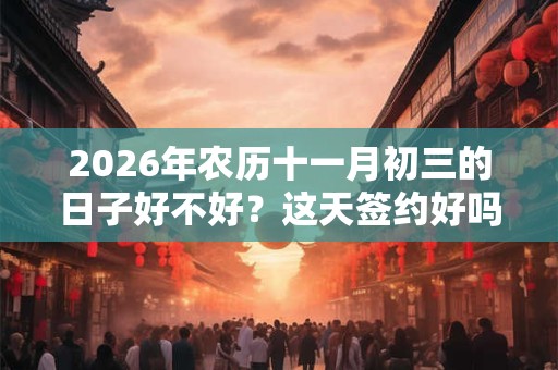 2026年农历十一月初三的日子好不好？这天签约好吗？