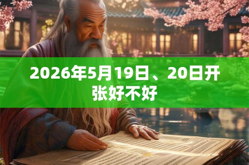 2026年5月19日、20日开张好不好