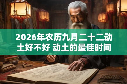 2026年农历九月二十二动土好不好 动土的最佳时间