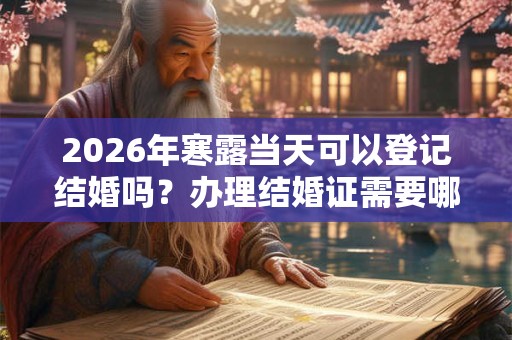 2026年寒露当天可以登记结婚吗？办理结婚证需要哪些手续？
