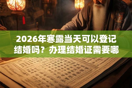 2026年寒露当天可以登记结婚吗？办理结婚证需要哪些手续？