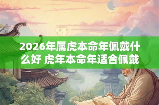2026年属虎本命年佩戴什么好 虎年本命年适合佩戴什么