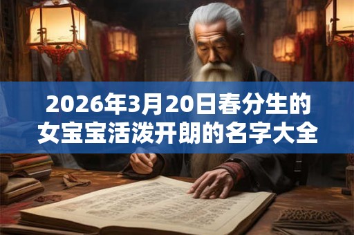 2026年3月20日春分生的女宝宝活泼开朗的名字大全