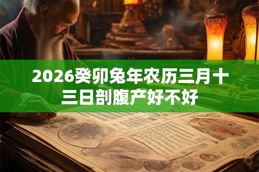 2026癸卯兔年农历三月十三日剖腹产好不好