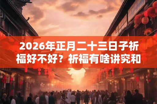 2026年正月二十三日子祈福好不好？祈福有啥讲究和忌讳？