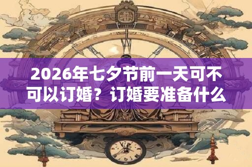 2026年七夕节前一天可不可以订婚？订婚要准备什么？