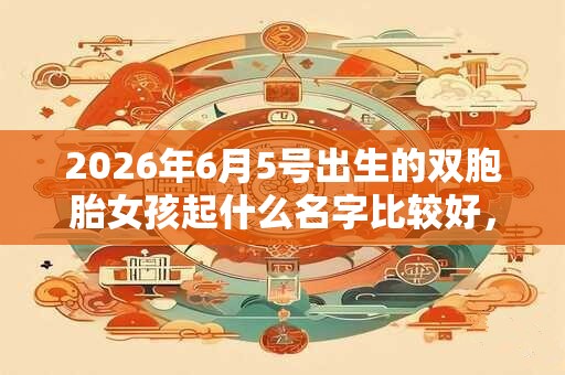 2026年6月5号出生的双胞胎女孩起什么名字比较好,五行属什么? 2026年6月5号出生的双胞胎女孩起什么名字比较好,五行属什么?