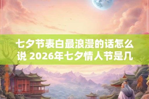 七夕节表白最浪漫的话怎么说 2026年七夕情人节是几月几号