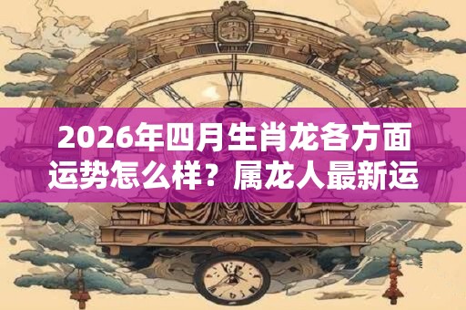 2026年四月生肖龙各方面运势怎么样？属龙人最新运程