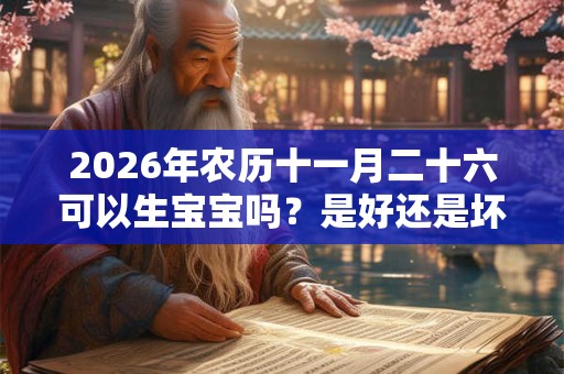2026年农历十一月二十六可以生宝宝吗？是好还是坏？