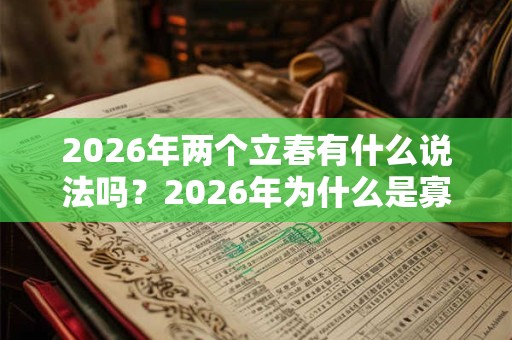 2026年两个立春有什么说法吗？2026年为什么是寡妇年？