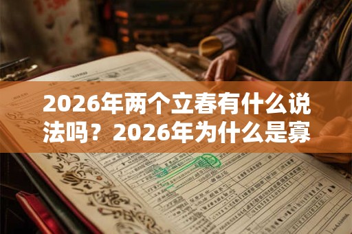 2026年两个立春有什么说法吗？2026年为什么是寡妇年？