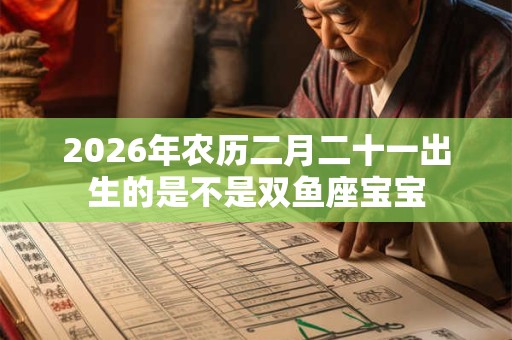 2026年农历二月二十一出生的是不是双鱼座宝宝