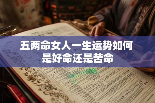 五两命女人一生运势如何 是好命还是苦命
