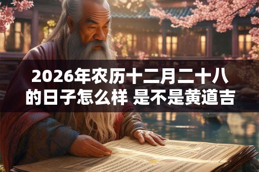 2026年农历十二月二十八的日子怎么样 是不是黄道吉日