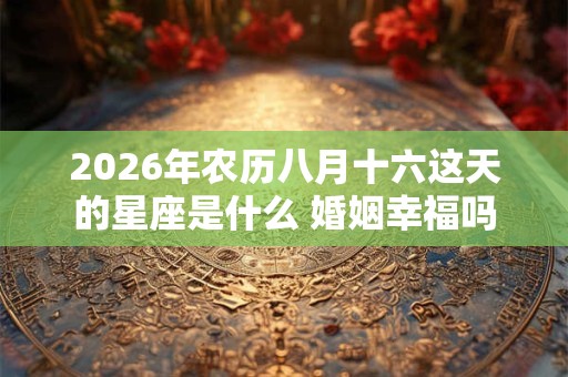 2026年农历八月十六这天的星座是什么 婚姻幸福吗