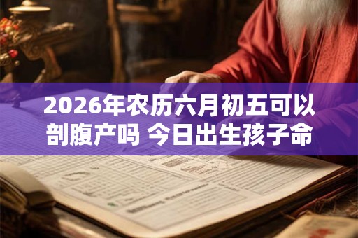 2026年农历六月初五可以剖腹产吗 今日出生孩子命运