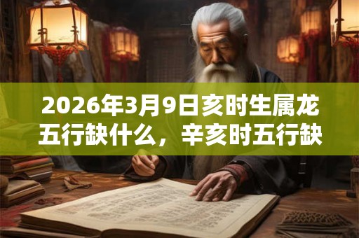 2026年3月9日亥时生属龙五行缺什么，辛亥时五行缺什么