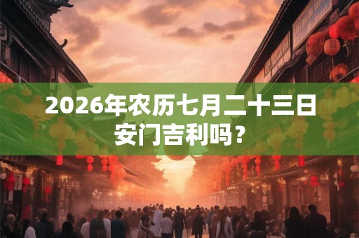 2026年农历七月二十三日安门吉利吗？