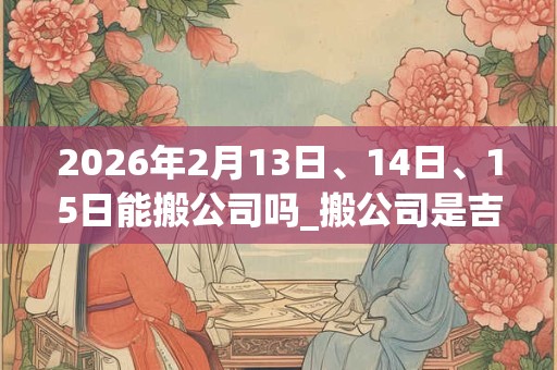 2026年2月13日、14日、15日能搬公司吗_搬公司是吉日吗