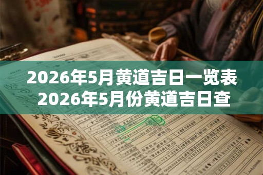 2026年5月黄道吉日一览表 2026年5月份黄道吉日查询