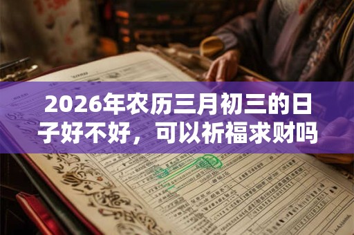 2026年农历三月初三的日子好不好，可以祈福求财吗？