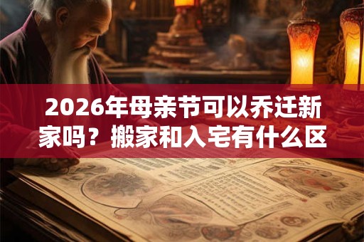 2026年母亲节可以乔迁新家吗？搬家和入宅有什么区别？