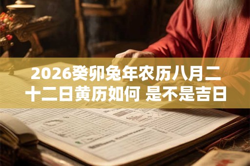 2026癸卯兔年农历八月二十二日黄历如何 是不是吉日