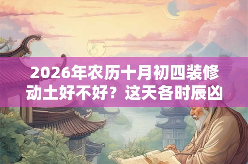 2026年农历十月初四装修动土好不好？这天各时辰凶吉如何？