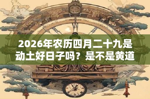 2026年农历四月二十九是动土好日子吗？是不是黄道吉日？