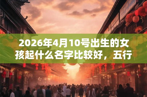 2026年4月10号出生的女孩起什么名字比较好，五行属什么